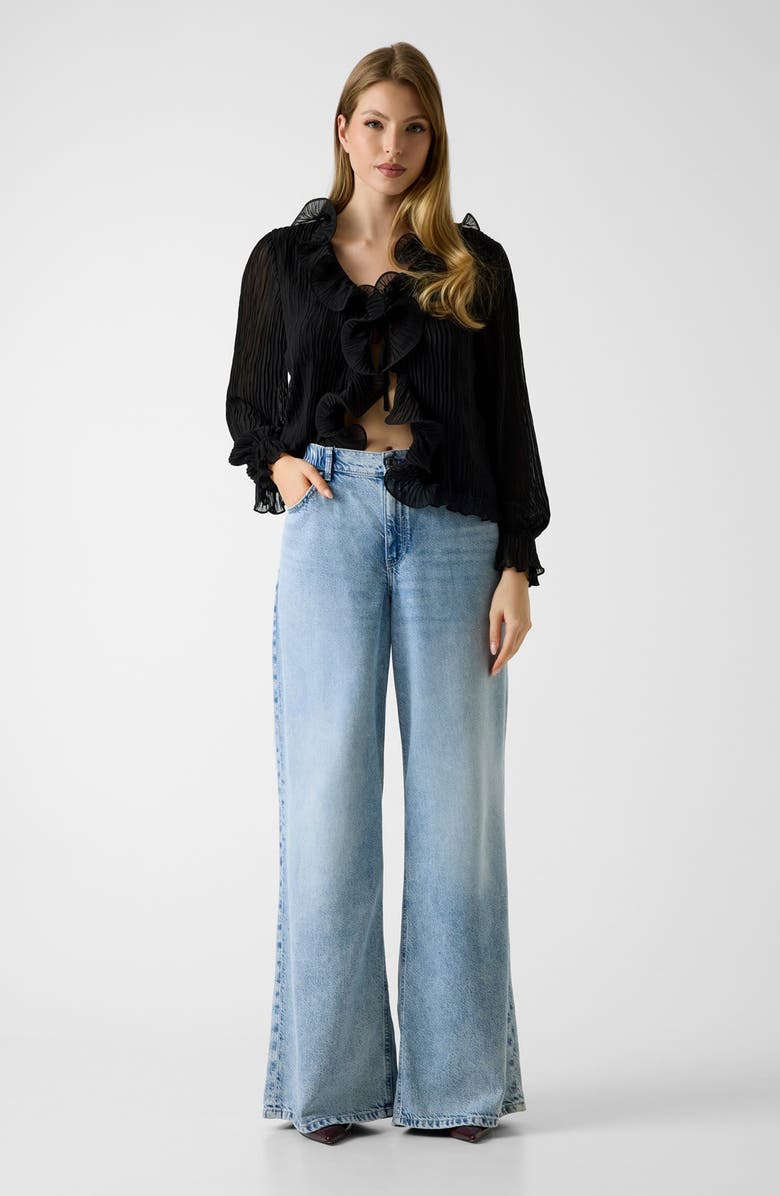 GUESS Wide Leg Jeans, Alternate, color,