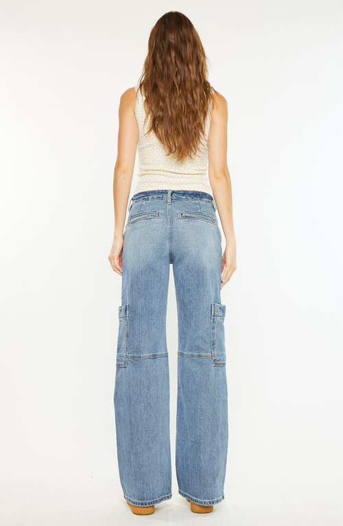 Kancan Priority Low Rise X-cargo Jeans In Blue