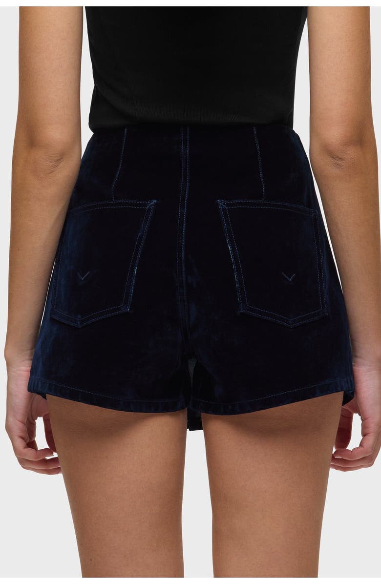Hudson Jeans Mini Wrap Skort, Alternate, color, Indigo Flocking