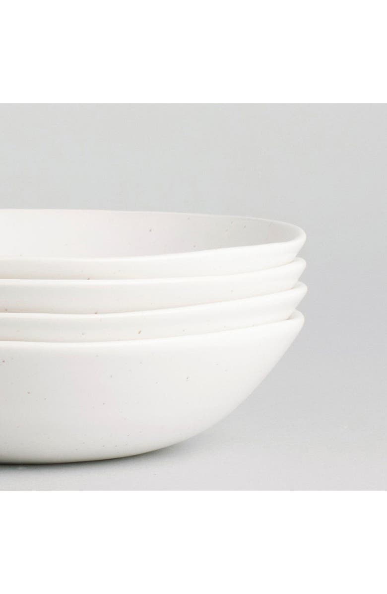 Fable The Pasta Set of 4 Bowls, Alternate, color, Speckled White