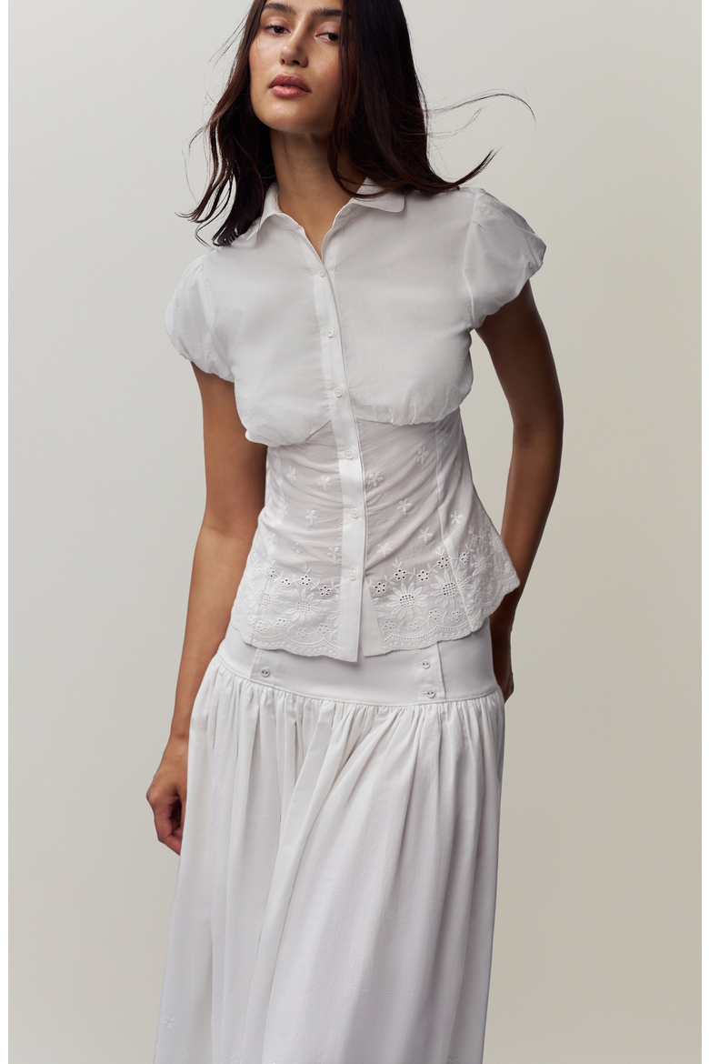 Rinka Embroidered Blouse, Alternate, color, White