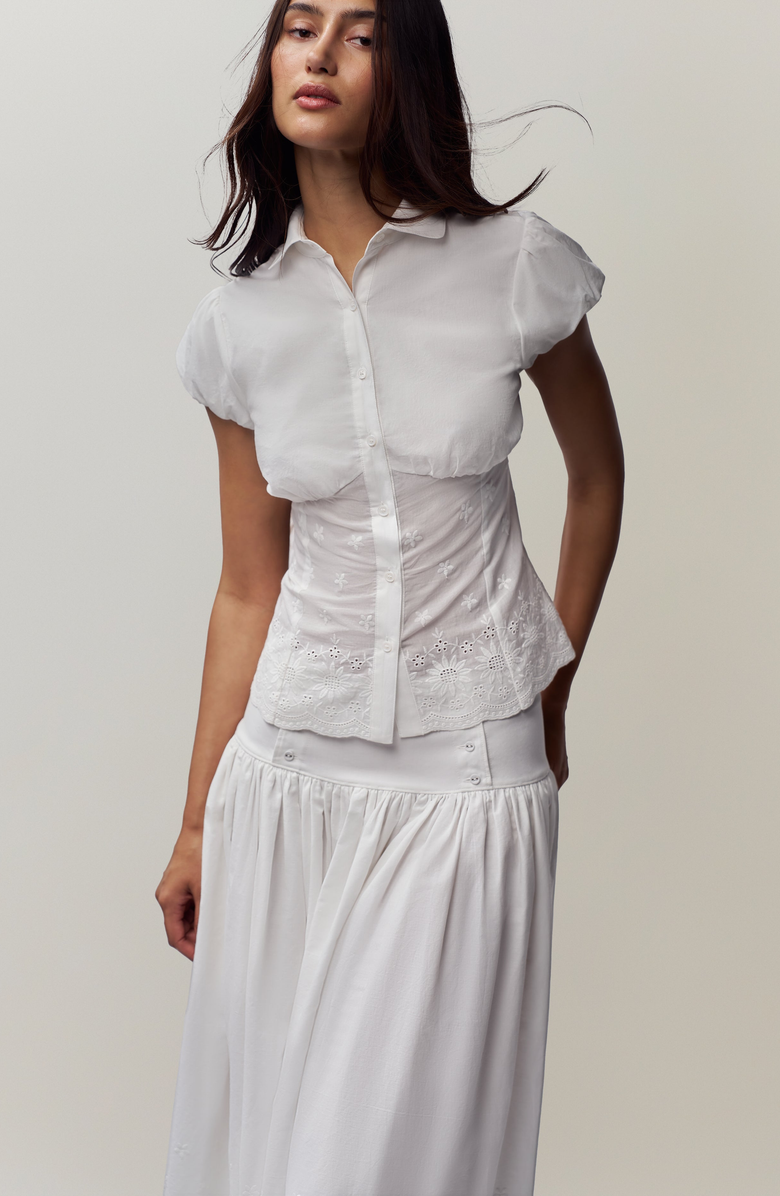 Guizio Rinka Embroidered Blouse, Alternate, color, White