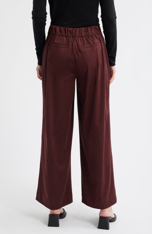 Wit & Wisdom Skyrise Patch Pocket Wide Leg Pants In Burgundy