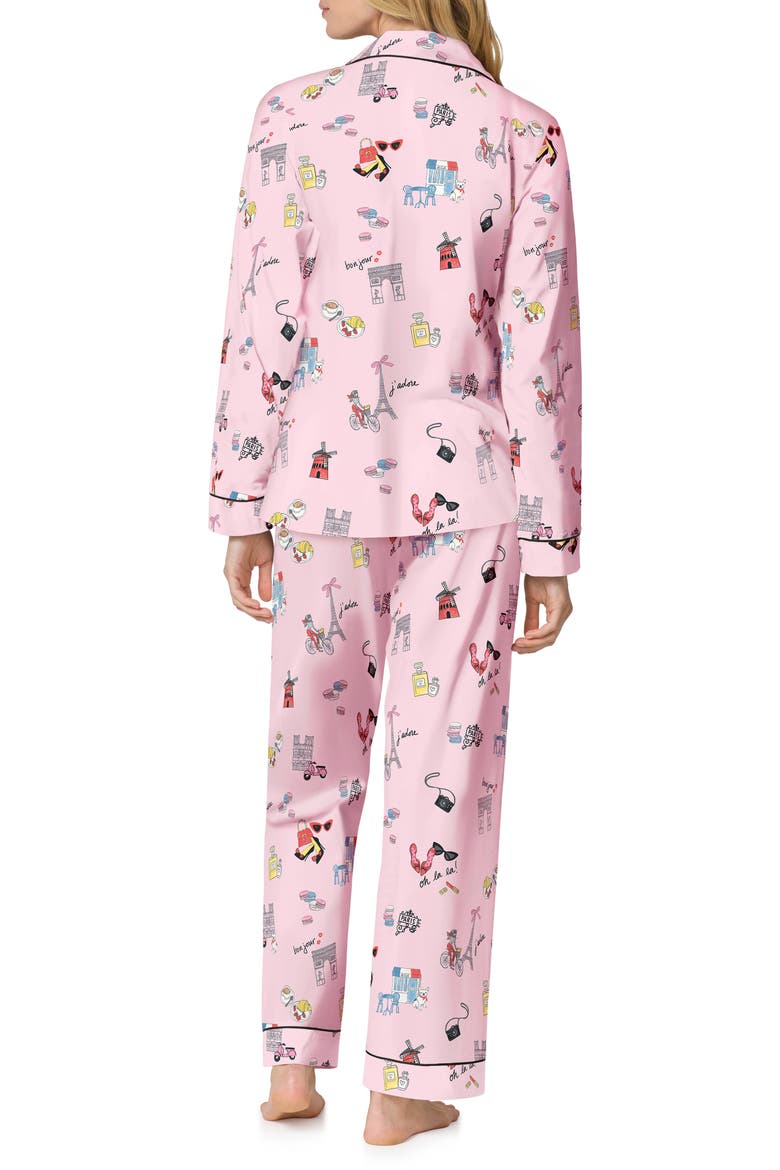 Print Stretch Cotton Pajamas, Alternate, color, JADORE PARIS