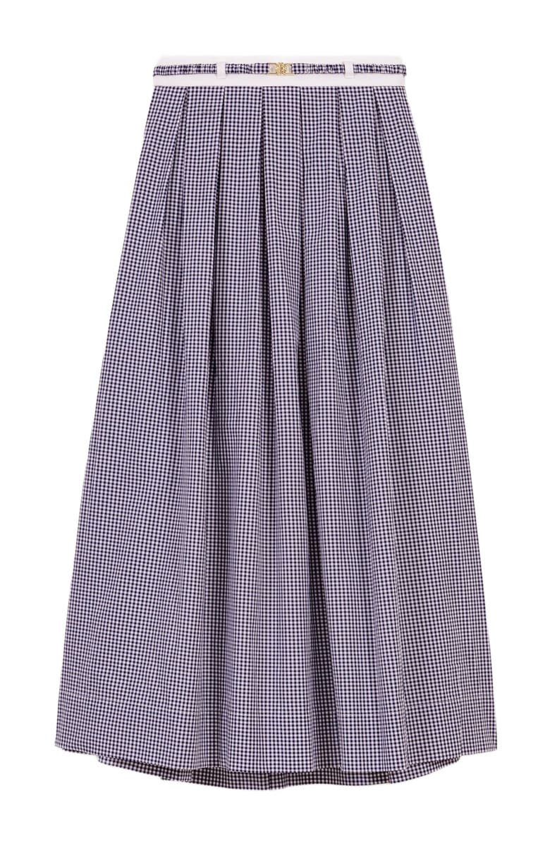 maje Gingham maxi skirt, Alternate, color, 