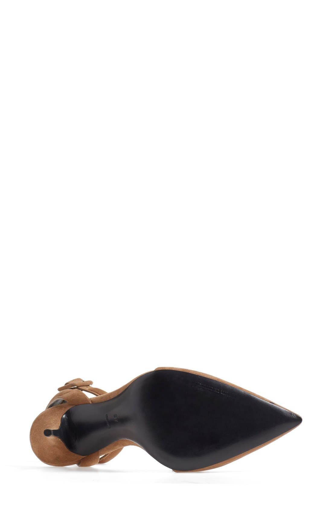 'Lovisa' Ankle Strap Pump, Alternate, color, TRUFFLE LEATHER