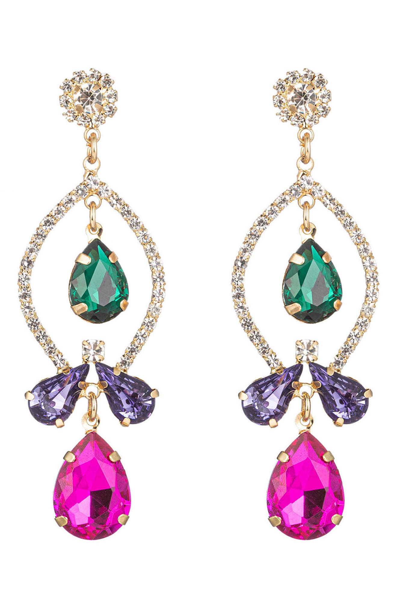 EYE CANDY LOS ANGELES Nina Pink Drop Earrings