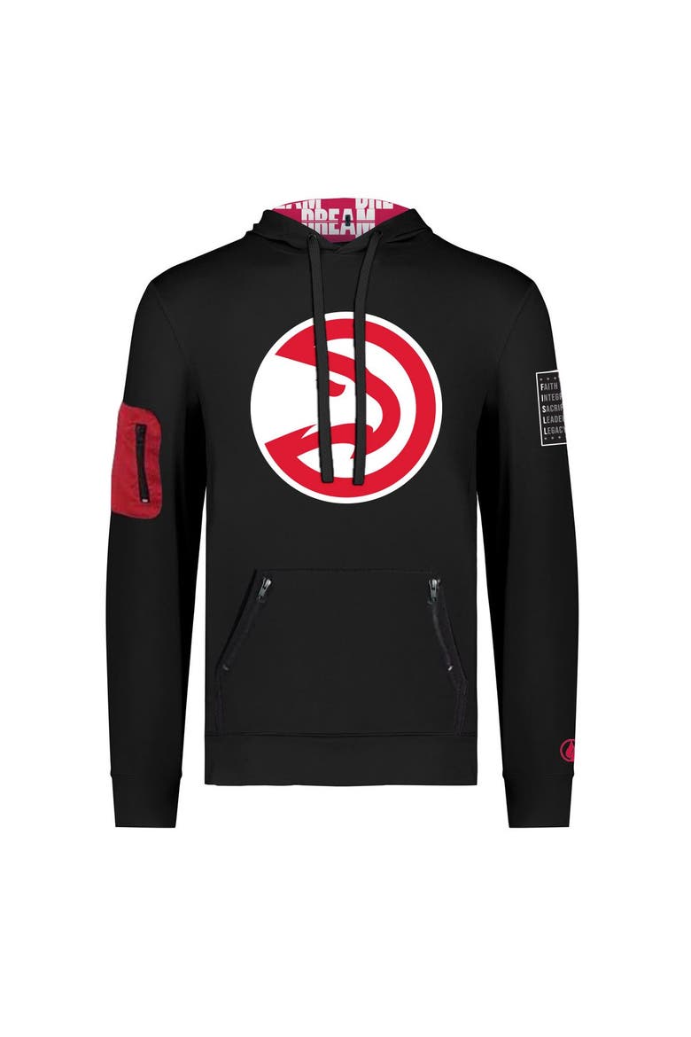Unisex FISLL x Black History Collection  Black Atlanta Hawks Pullover Hoodie, Alternate, color, Black