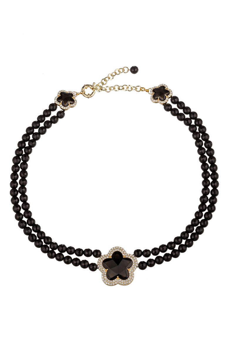 EYE CANDY LOS ANGELES Elizabeth Agate Beaded Necklace, Main, color,