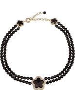 EYE CANDY LOS ANGELES Elizabeth Agate Beaded Necklace