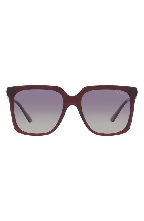 VOGUE 54mm Polarized Square Sunglasses in Cherry 