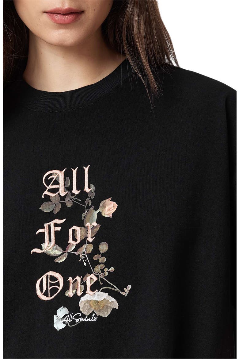 Oneness Etta Embroidered Graphic T-Shirt, Alternate, color, BLACK