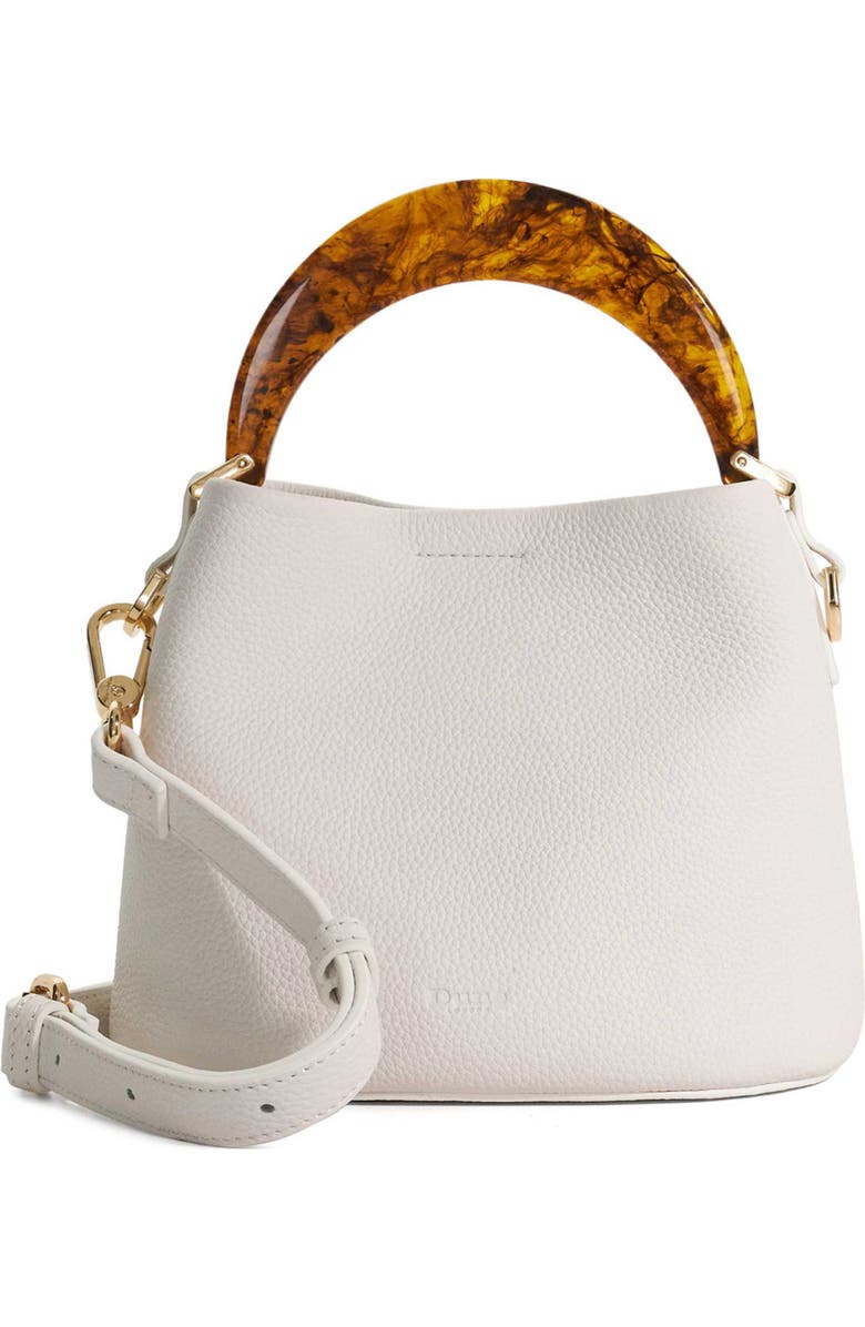 Dune London Dharla Leather Top Handle Bag, Main, color, White