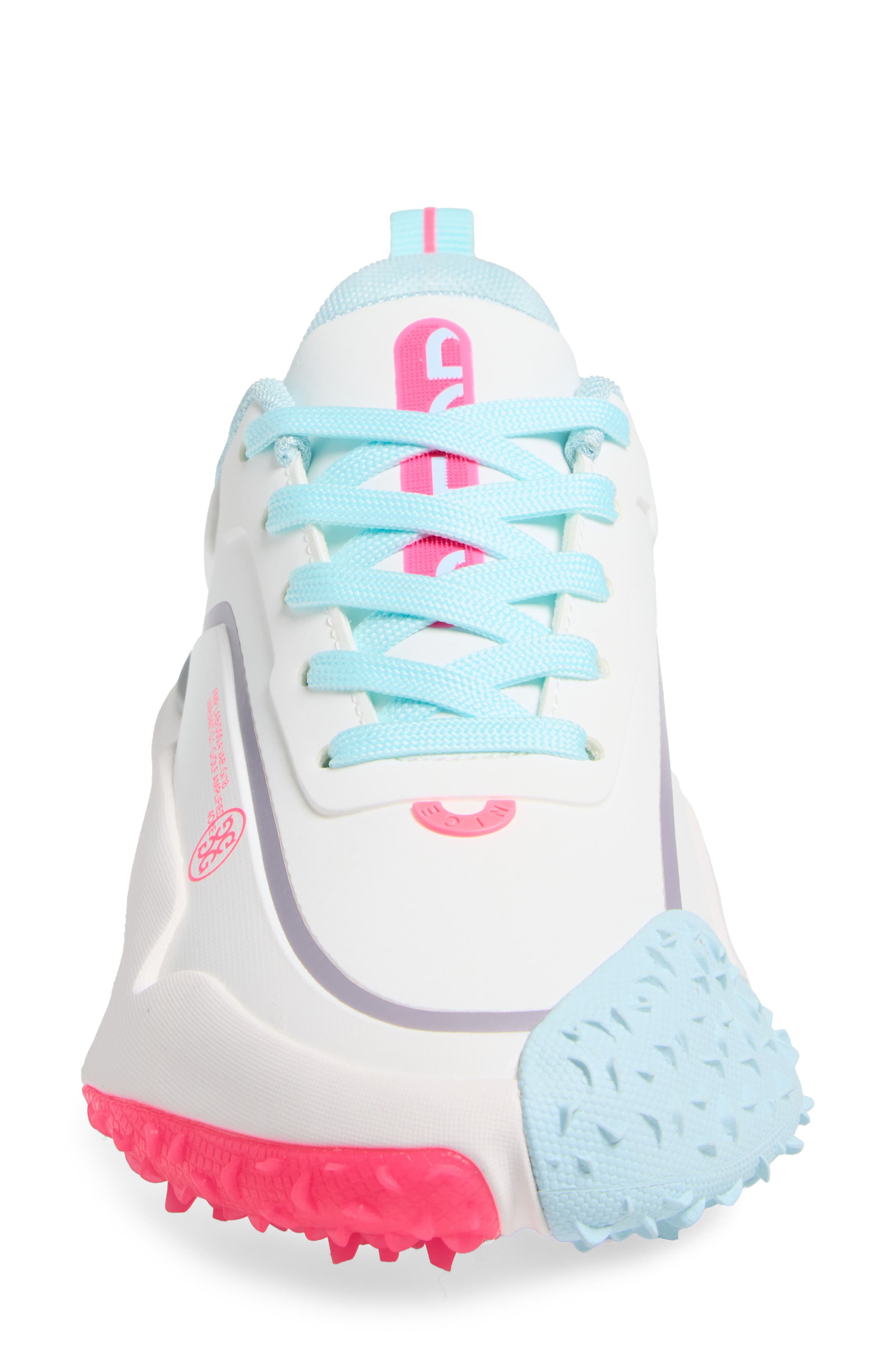 G/FORE G/18 Golf Shoe, Alternate, color, Snow / Knockout Pink
