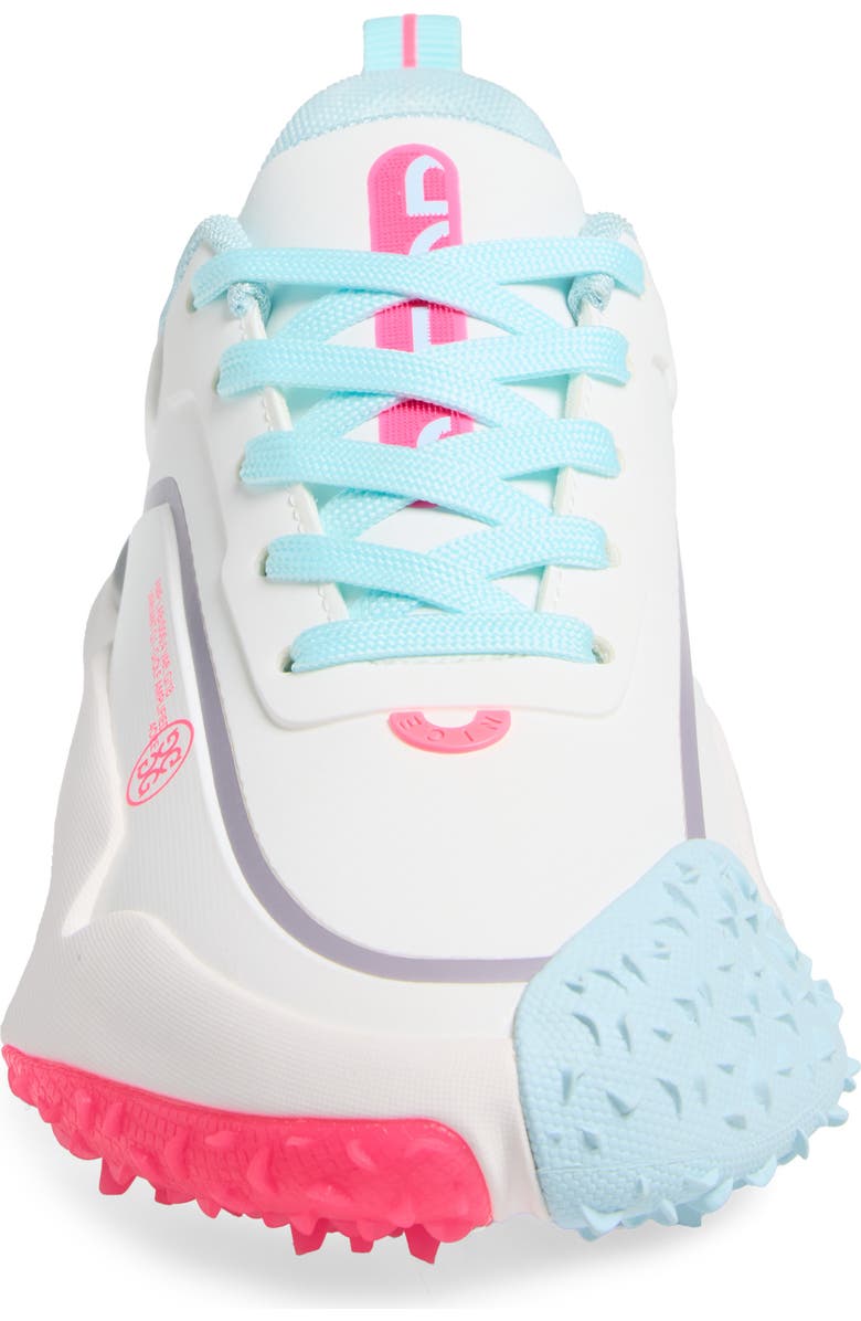 G/FORE G/18 Golf Shoe, Alternate, color, Snow / Knockout Pink