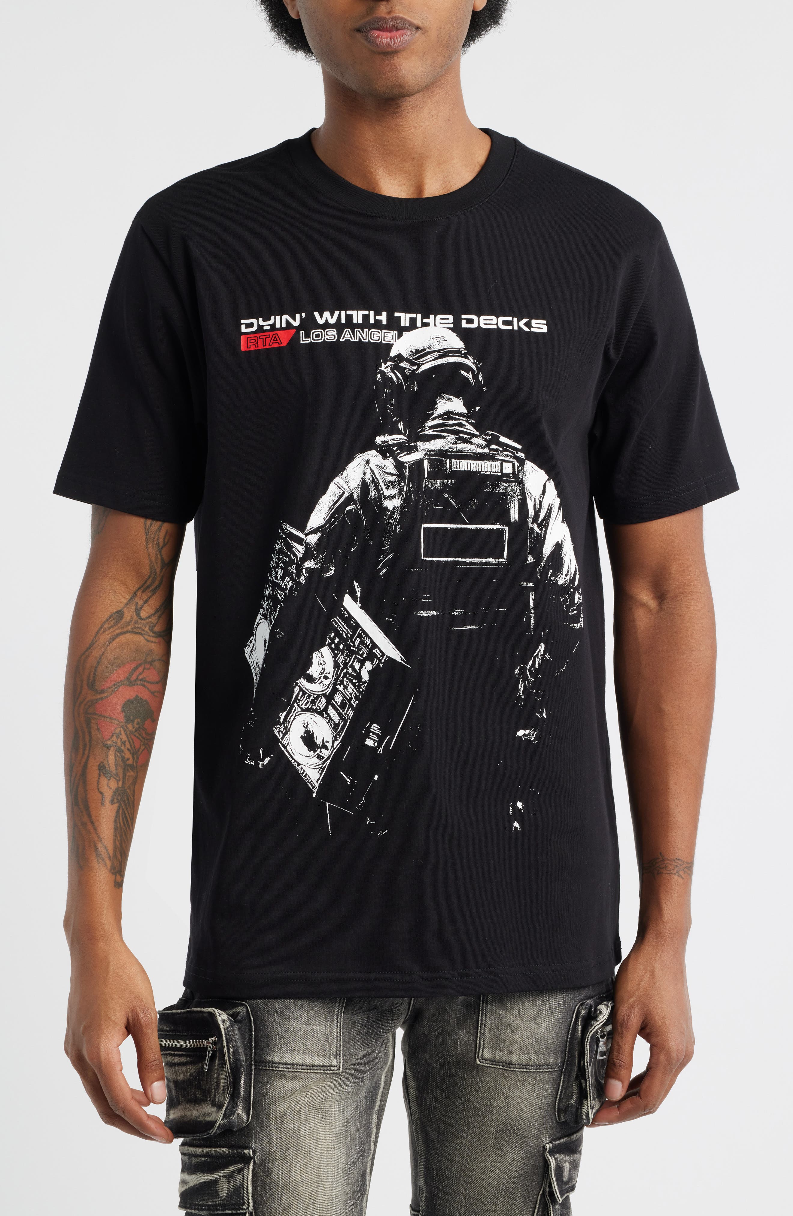 Liam Black Deck Graphic T-Shirt