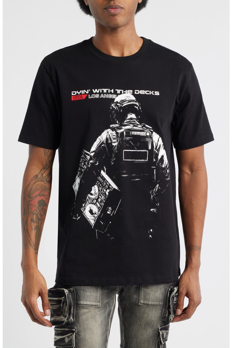 Liam Black Deck Graphic T-Shirt, Main, color, BLACK DECK
