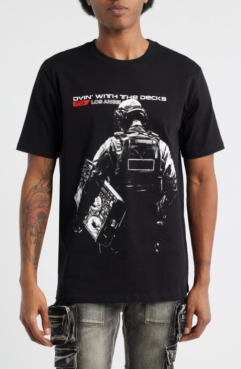 Liam Black Deck Graphic T-Shirt