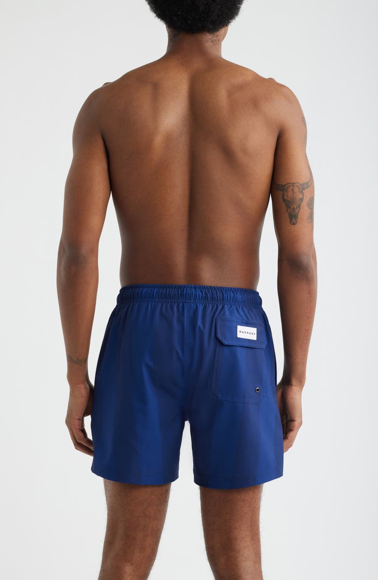 MAVRANS Navy Tonal Cabana Swim Trunks, Alternate, color, 