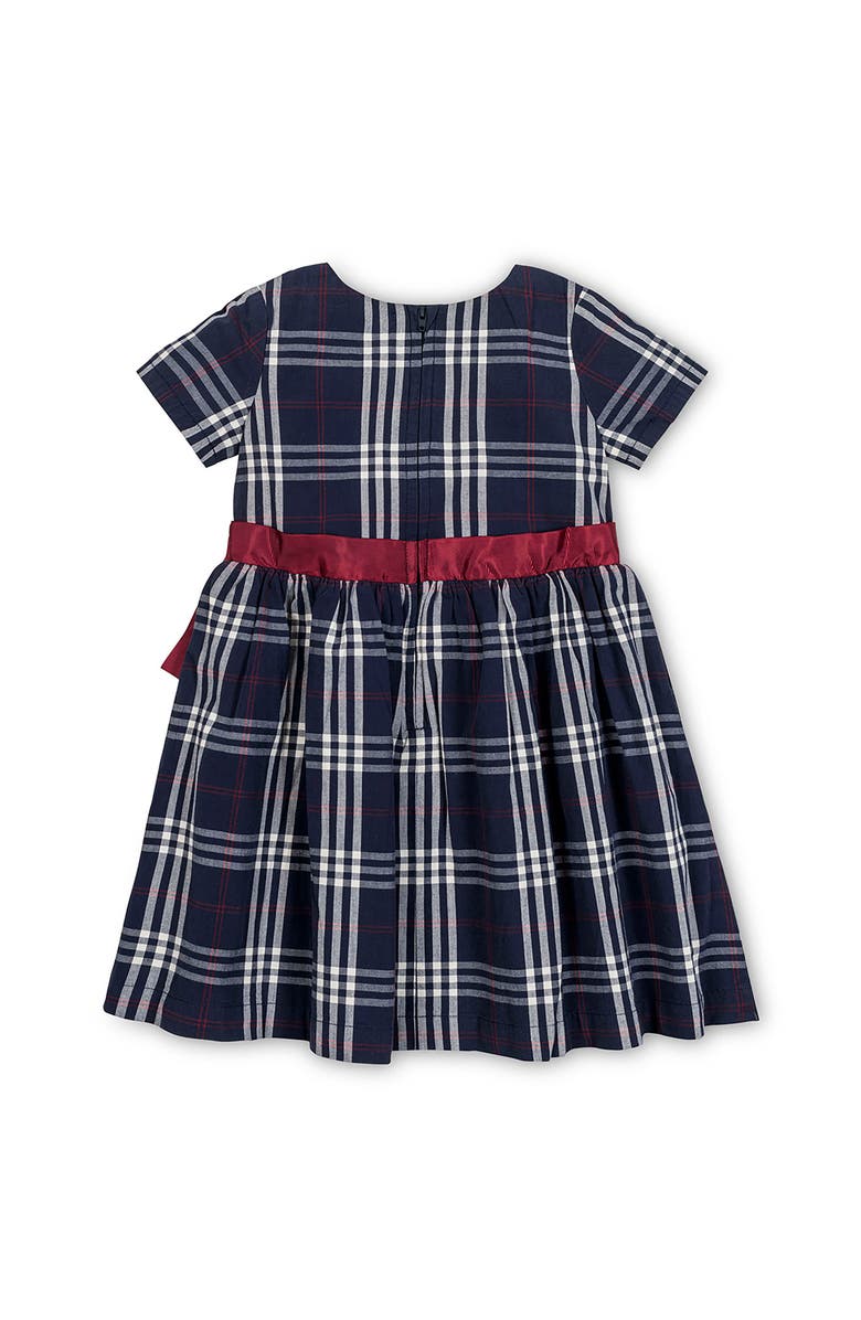 Hope & Henry Kids' Organic Smocked Short Sleeve Poplin Dress, Alternate, color, First Day Plaid