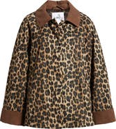 Sam Edelman Corduroy Trim Rain Jacket