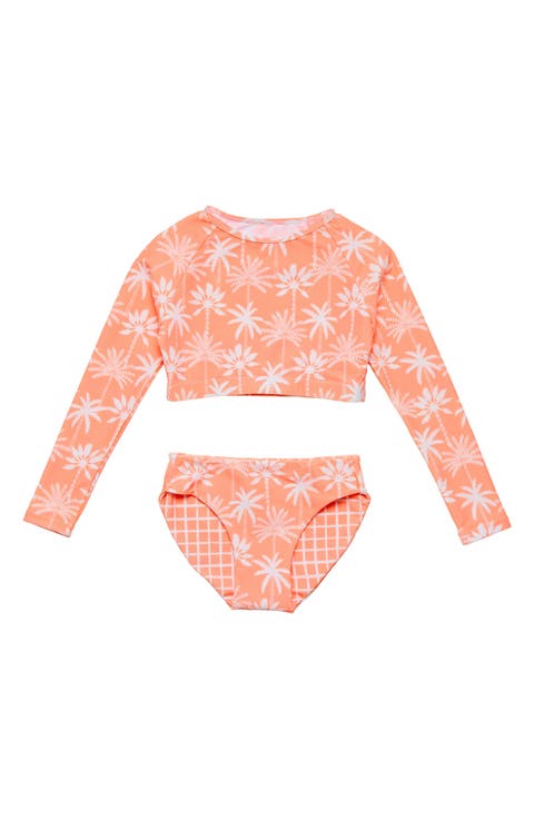 Kids' Long Sleeve Two-Piece Rashguard Swimsuit (Big Kid)