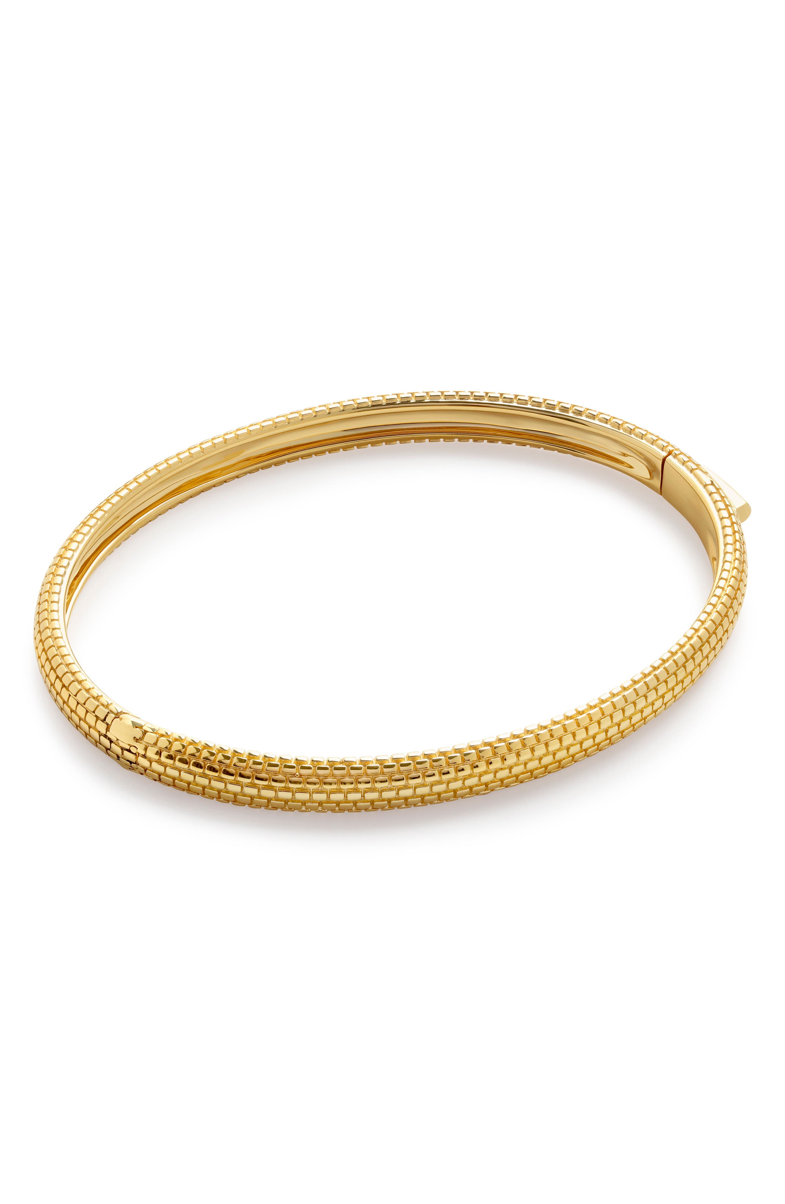 Monica Vinader Heirloom Bangle Bracelet in 18Ct Gold Vermeil 
