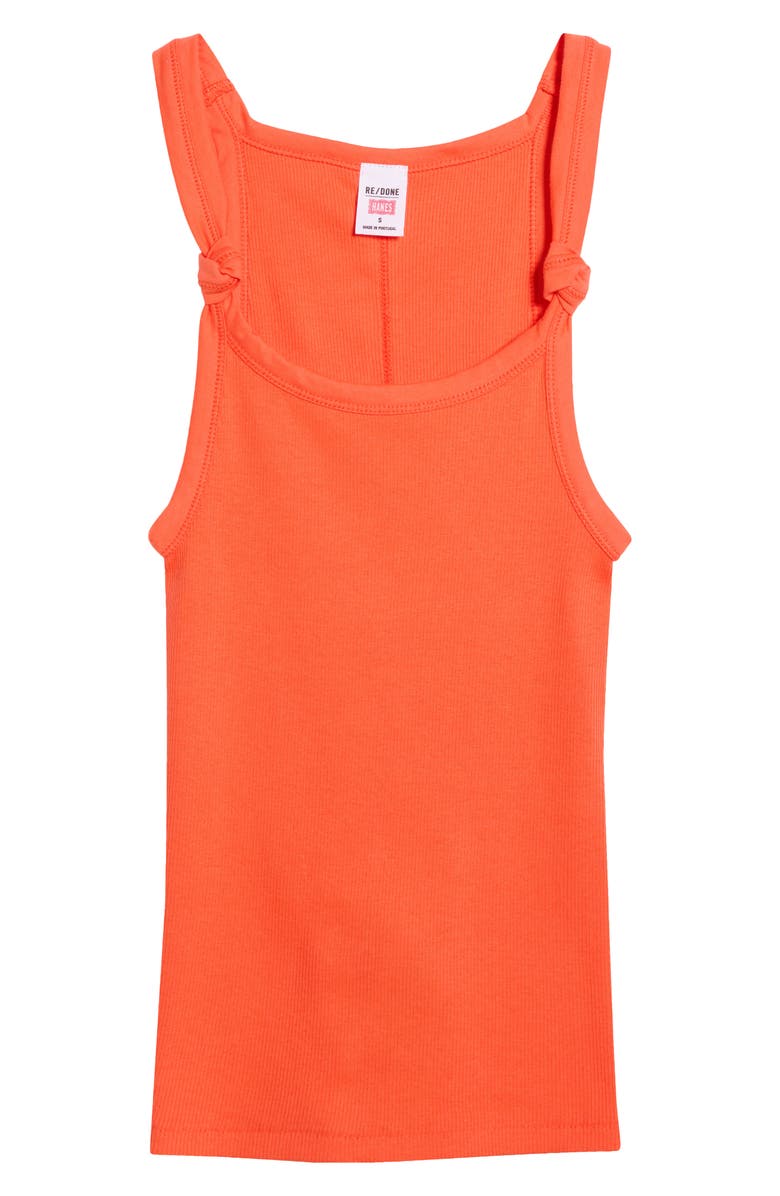 Re/Done Knotted Rib Tank, Main, color, Aperol