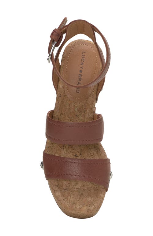 LUCKY BRAND LUCKY BRAND VALINTINA ANKLE STRAP PLATFORM WEDGE SANDAL