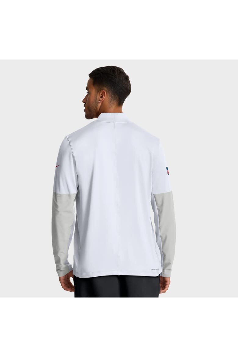 Men's Nike White Kansas City Chiefs Sideline Dri-FIT Half-Zip Pullover, Alternate, color, White