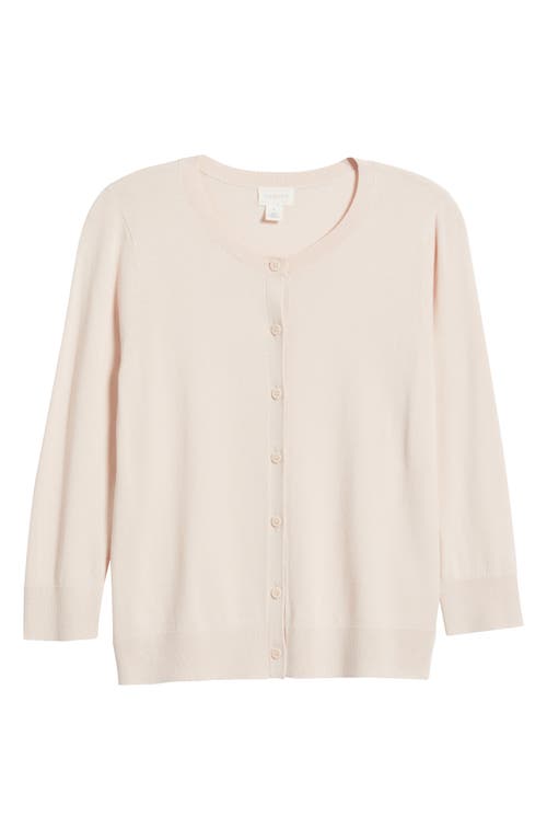 Shop Caslonr Caslon(r) Crewneck Cardigan In Pink Peony Bud