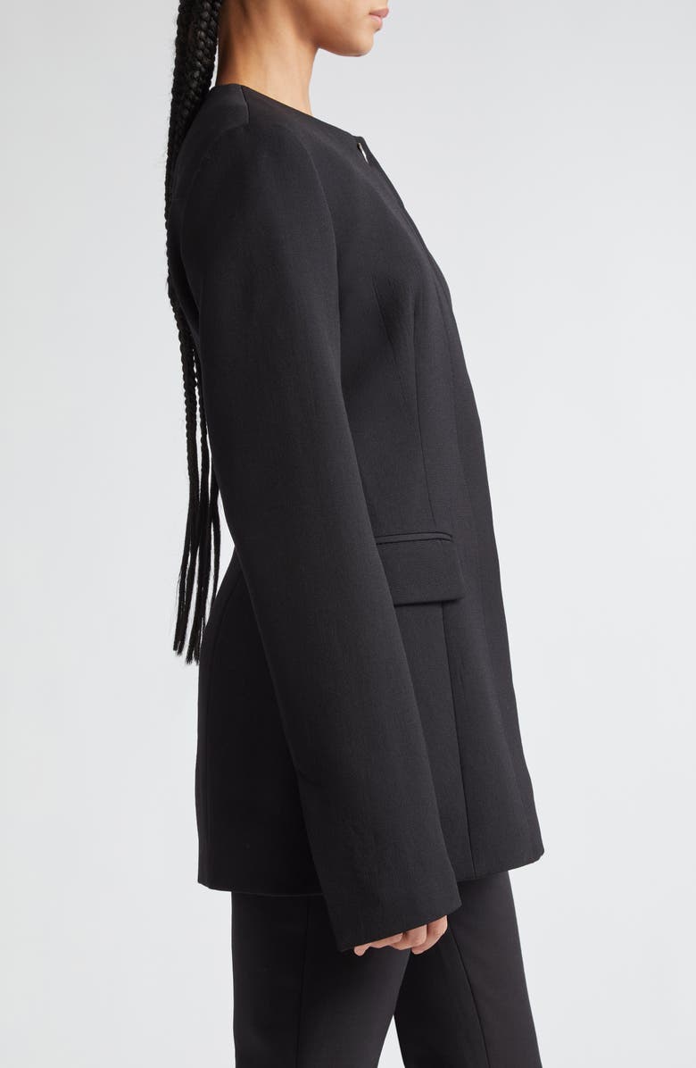 TOTEME Collarless Wool Blend Blazer, Alternate, color, Black 001