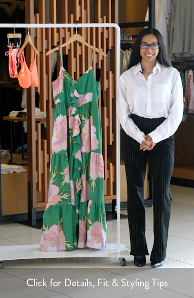 Floral Ruffle Maxi Sundress, sales video thumbnail