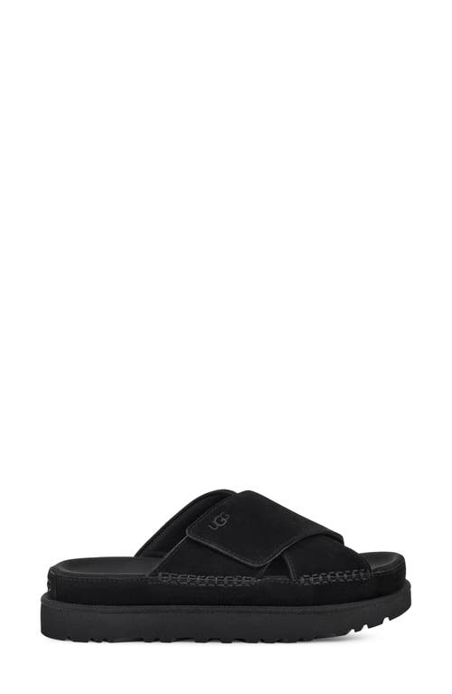 Ugg Goldenstar Crossover Slide Sandal In Black