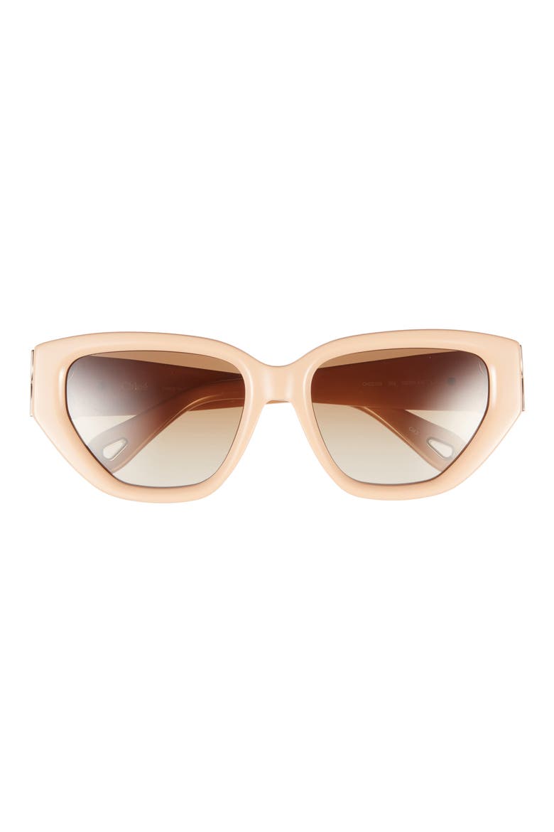 Cat Eye Sunglasses, Main, color, IVORY IVORY BROWN
