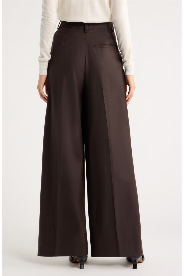 OS Wide Leg Wool Trousers, Alternate, color, CACAO