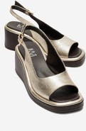 Forever & Always Shoes Orlena Leather Platform Wedge Sandal