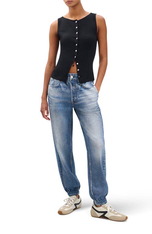 Rag & Bone Miramar Mid Rise Terry Jogger Jeans In Lakewood In Blue