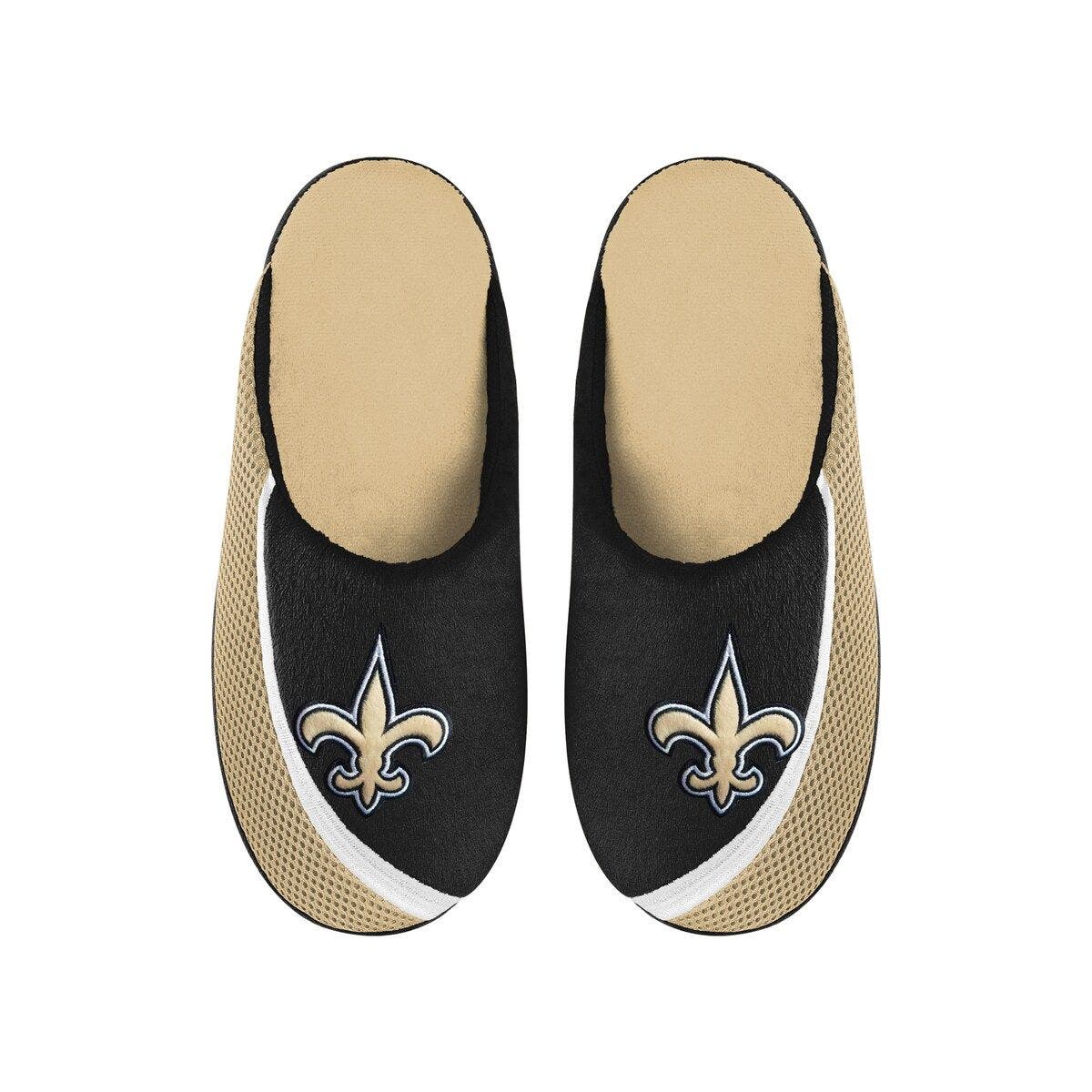 FOCO Men's FOCO New Orleans Saints Big Logo Color Edge Slippers, Main, color, 