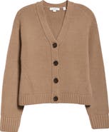 Vince Wool & Cashmere Boxy V-Neck Cardigan