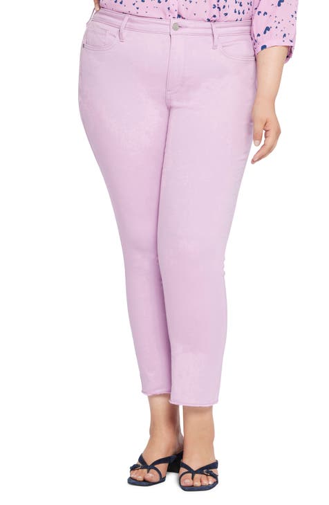 Sheri Ankle Fray Hem Slim Jeans (Plus Size)