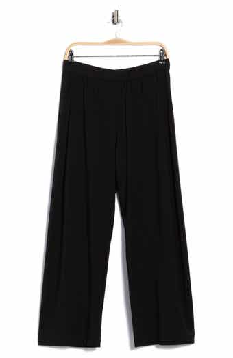 Pleated Straight Leg Ankle Pants