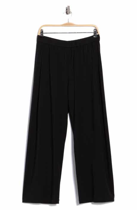 Pleated Straight Leg Ankle Pants