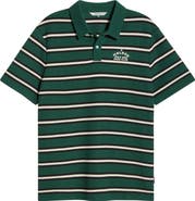 MALBON Fairway Bass Club Stripe Piqué Polo