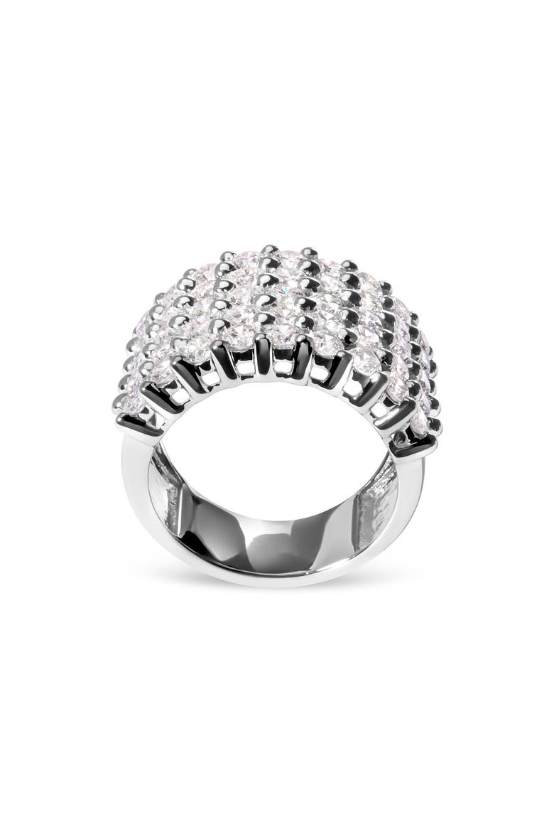 14k White Gold 4.0 Cttw Diamond 5 Row Ring Band, Alternate, color, White