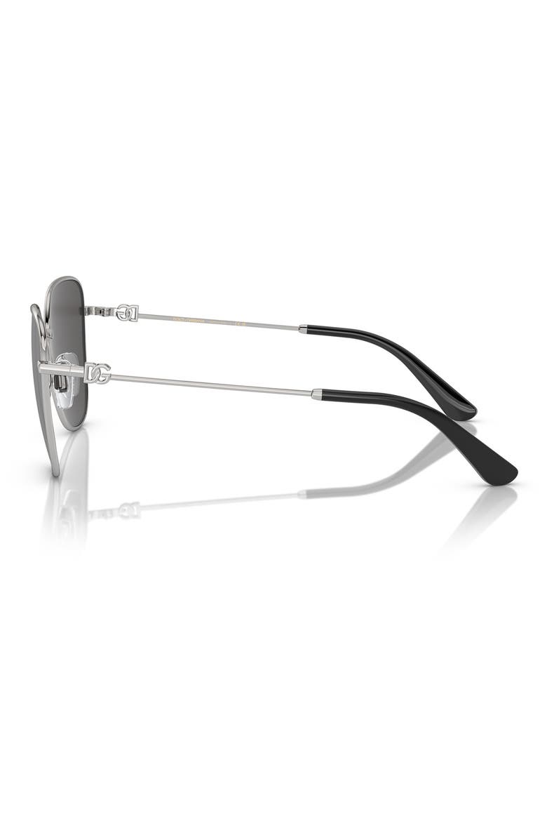 56mm Gradient Butterfly Sunglasses, Alternate, color, SILVER