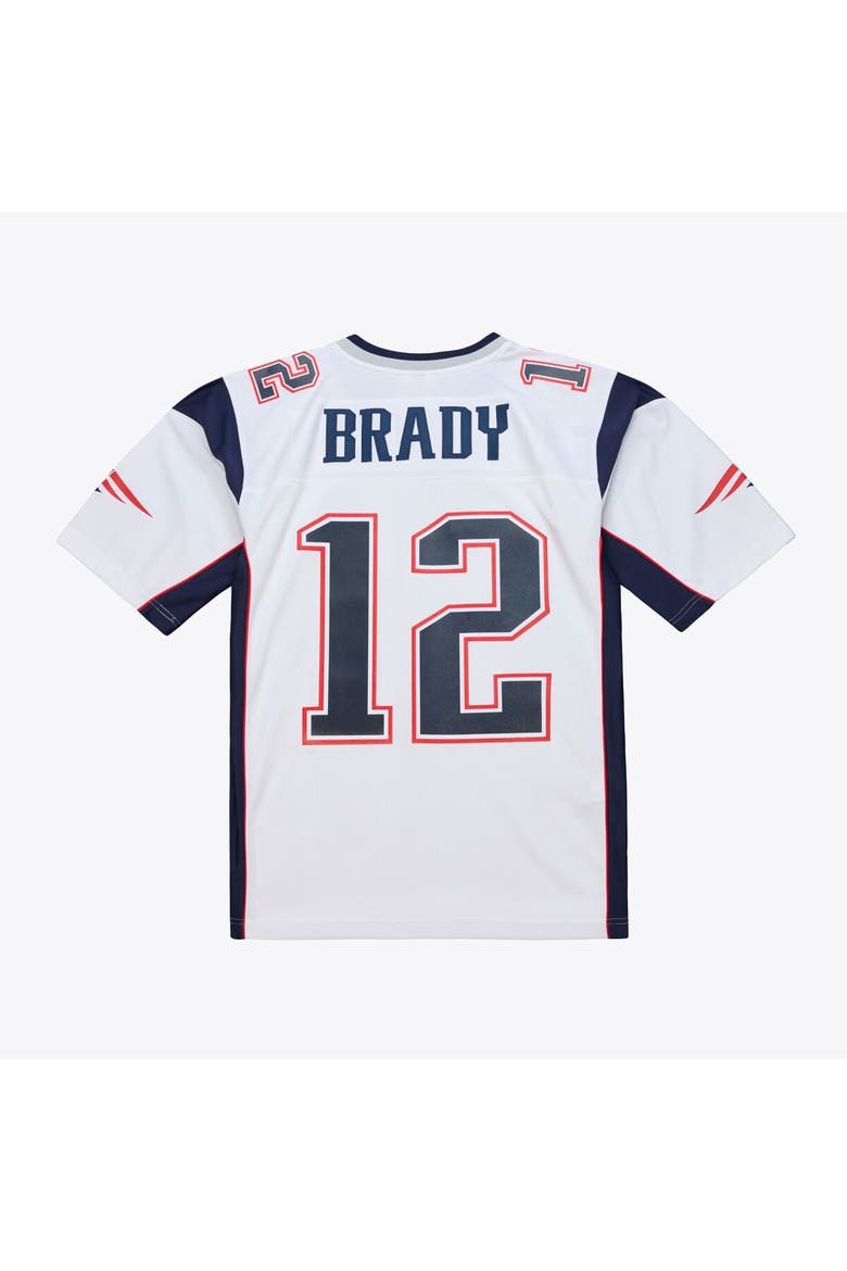 Men's Mitchell & Ness Tom Brady White New England Patriots 2000 Legacy Replica Jersey, Alternate, color, White