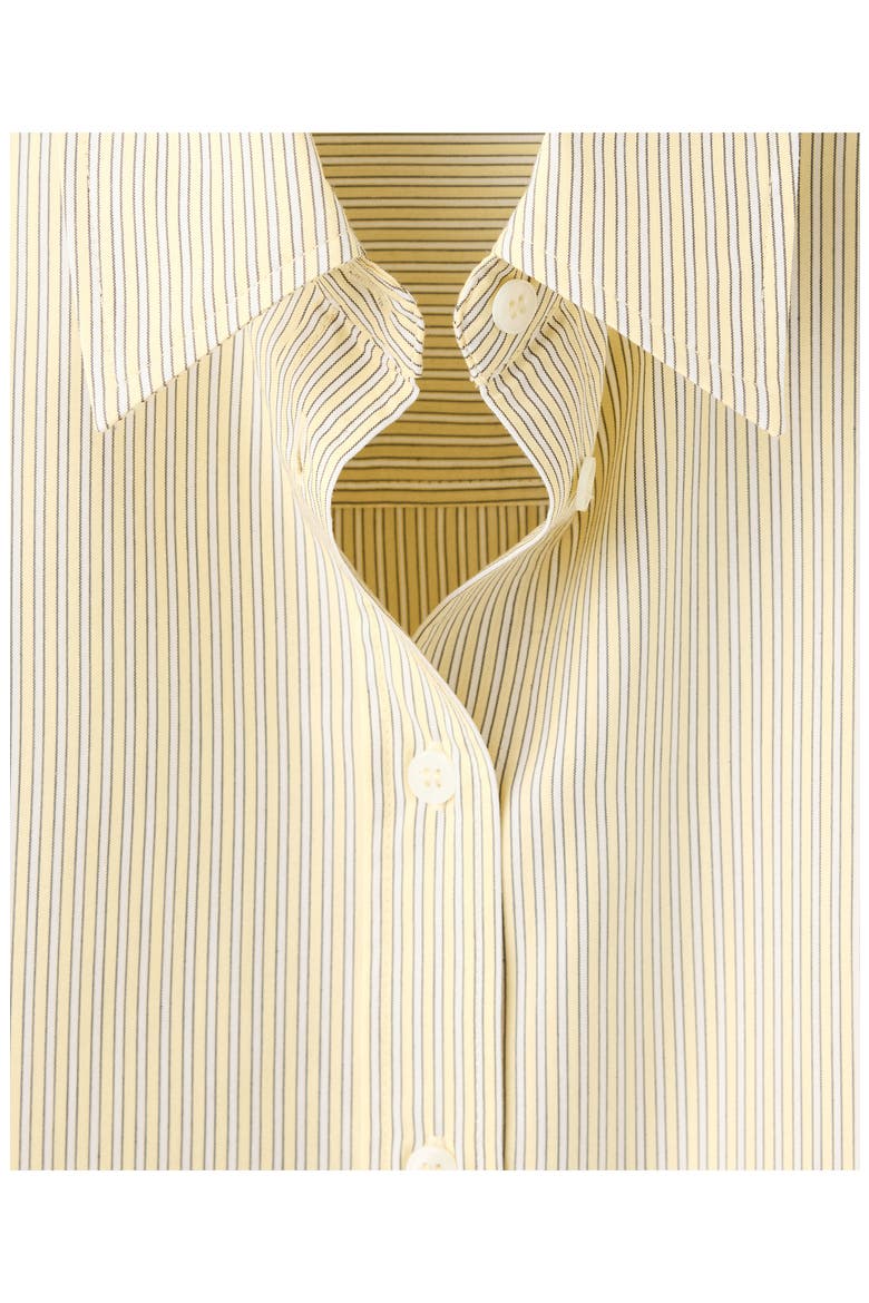 Striped Poplin Shirt, Alternate, color, PASTEL YELLOW