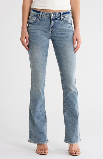 True Religion Joey Mid Rise Flare Flap Jeans
