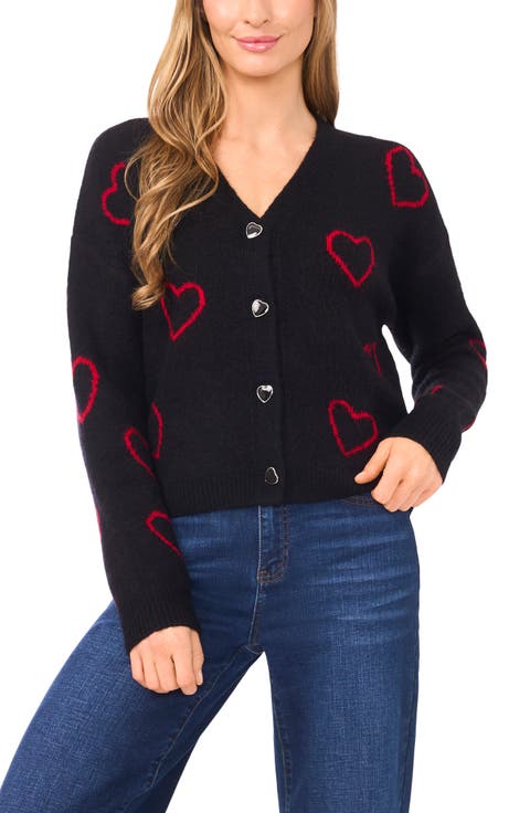 Heart Jacquard Cardigan